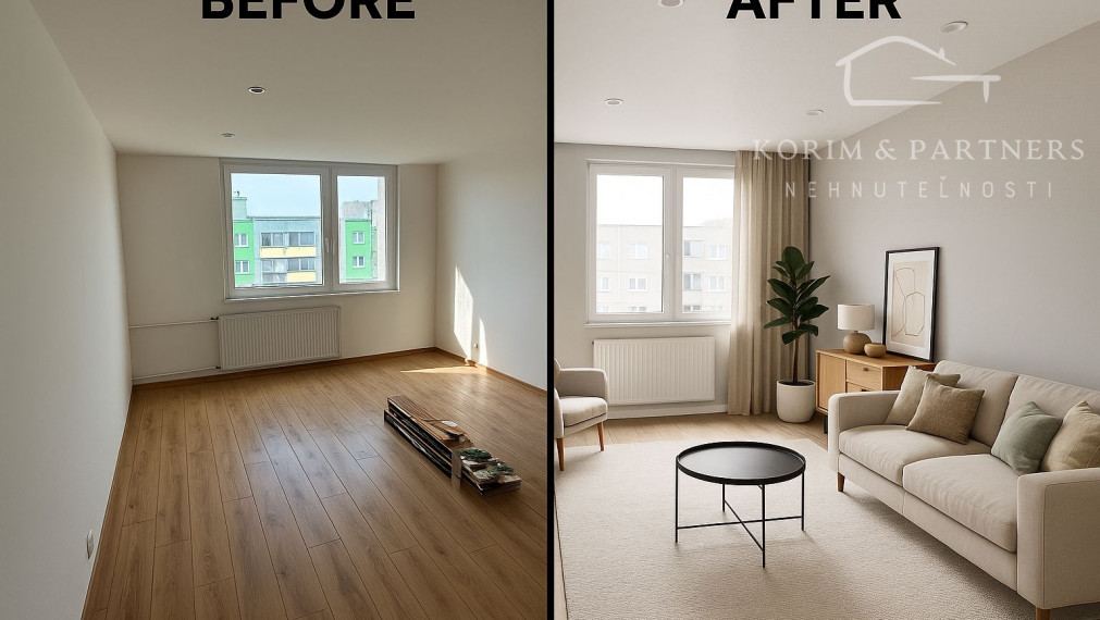 Veľký trojizbový byt s dvomi balkónmi na predaj, Komárno