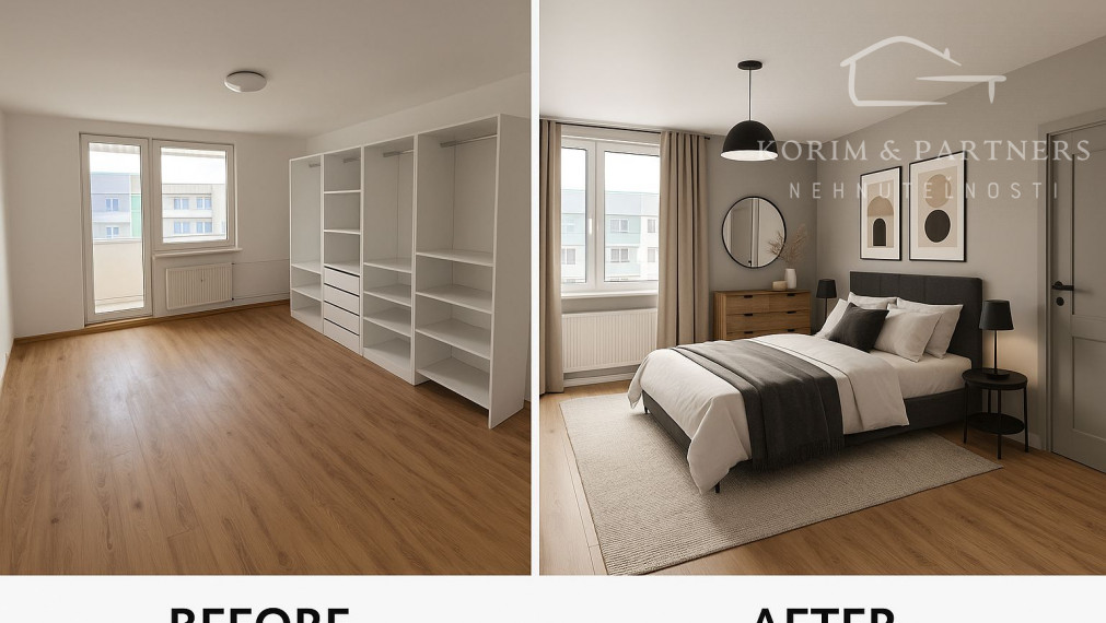 Veľký trojizbový byt s dvomi balkónmi na predaj, Komárno