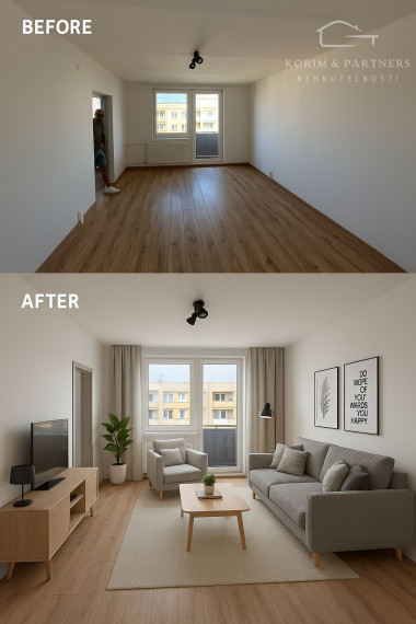 Veľký trojizbový byt s dvomi balkónmi na predaj, Komárno