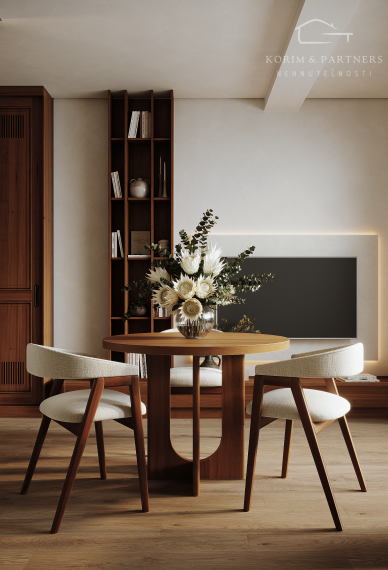 2 izbový apartmán s rozlohou  od 34,74 m² do 37,62 m²