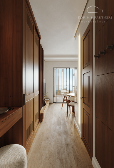 2 izbový apartmán s rozlohou  od 34,74 m² do 37,62 m²