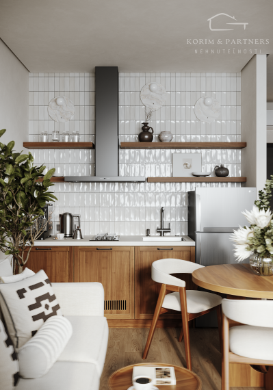 2 izbový apartmán s rozlohou s terasou na streche od 34,9 + 29,7 m² do 36,6  +  29,7m²