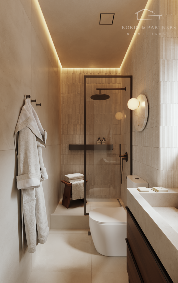 2 izbový apartmán s rozlohou s terasou na streche od 34,9 + 29,7 m² do 36,6  +  29,7m²