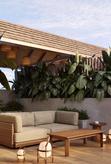 4 izbový  luxusný apartmán s rozlohou 121,9 m² a strešnou terasou 88,78m²