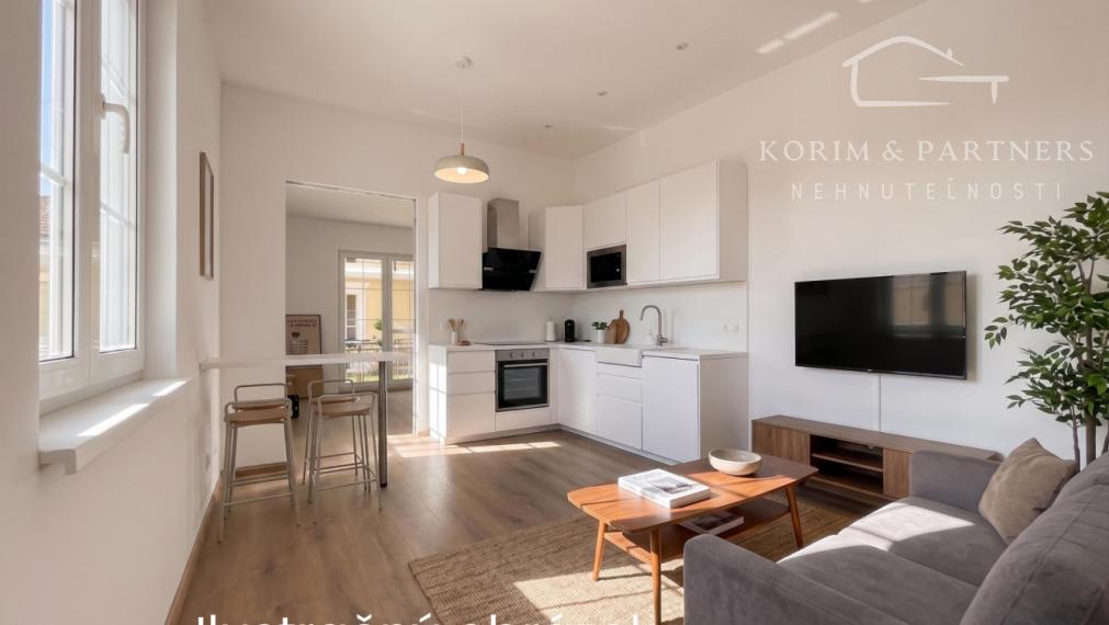 2-izbový byt s terasou v novostavbe Danubia Residence (A107), Komárno – 47,46 m²