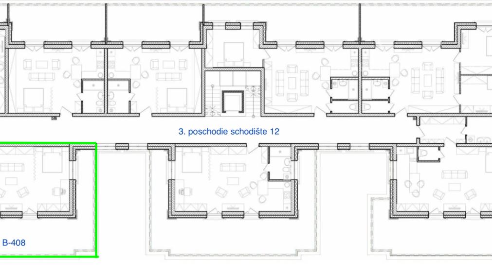 2 izbový byt s 41 m² terasou (B408) v novostavbe Danubia Residence – priestor, ktorý nekončí stenami