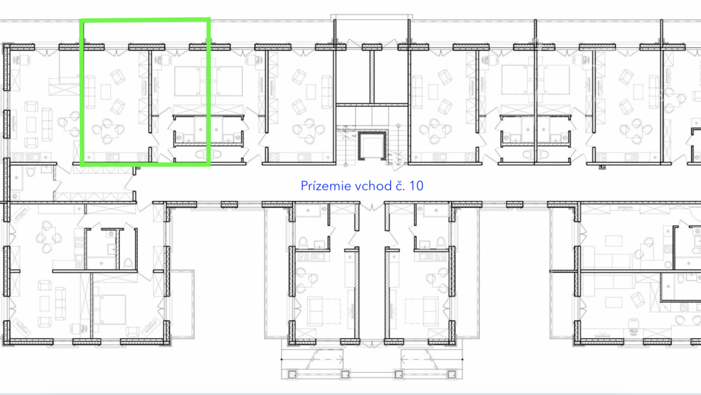 2-izbový byt s 60 m² predzáhradkou v Danubia Residence