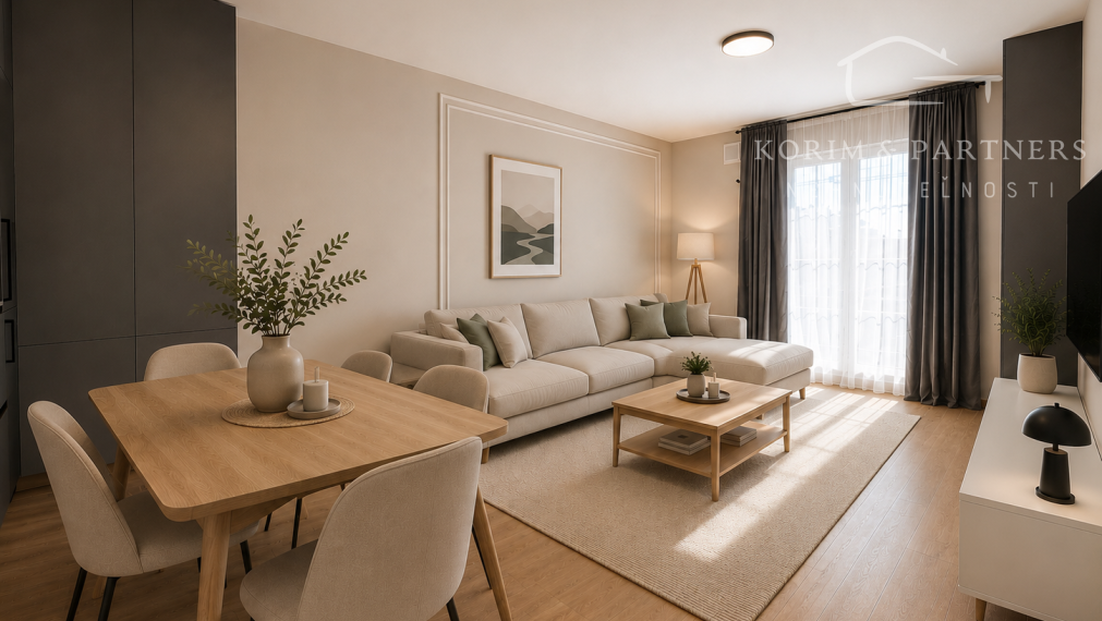 Moderný 2 izbový byt s veľkým balkónom a množstvom denného svetla,  Danubia Residence