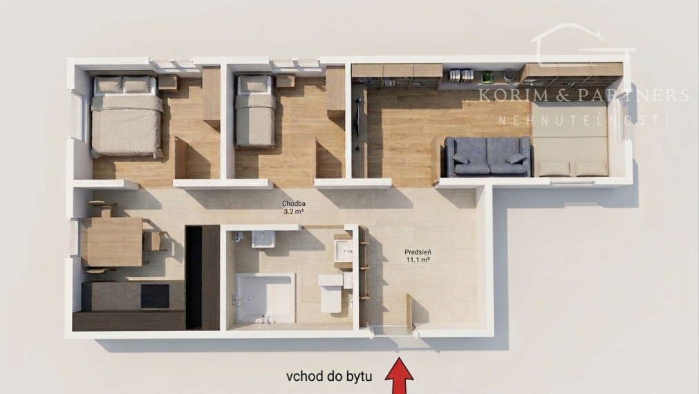 2-izbový byt, ktorý ponúka viac miestností, než by ste čakali | Nové Zámky