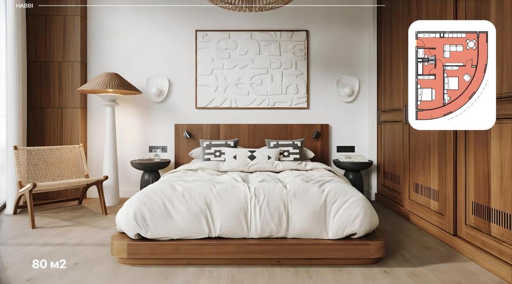 3 izbový apartmán s rozlohou od 81,87 m² do 94,81 m²