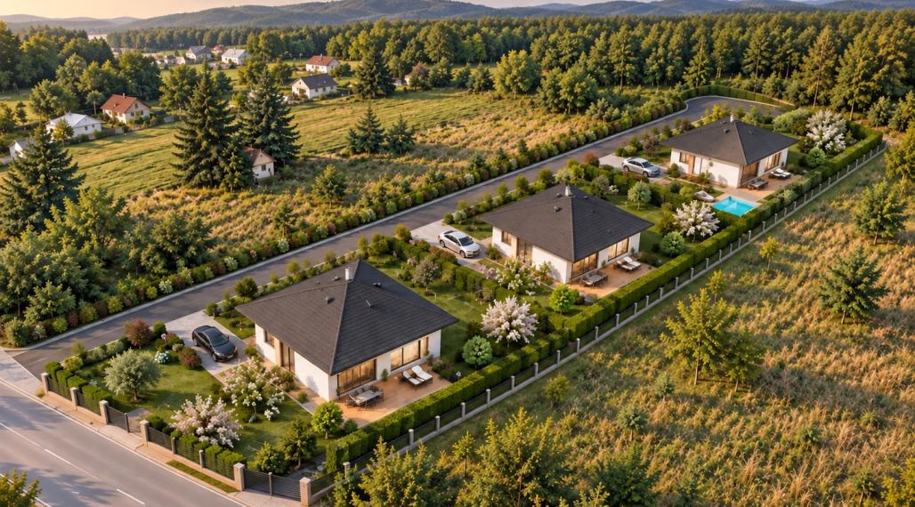 Pozemok 4 344 m² od cesty až k lesu – Marcelová