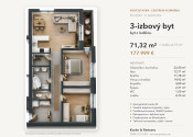 3-izbový byt s lodžiou, 2. poschodie – White Square Komárno - fotografia 9