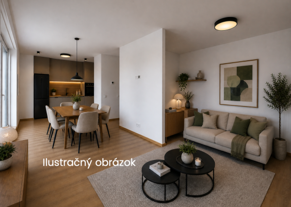 2-izbový byt (B-402) s premyslenou dispozíciou a terasou v Danubia Residence