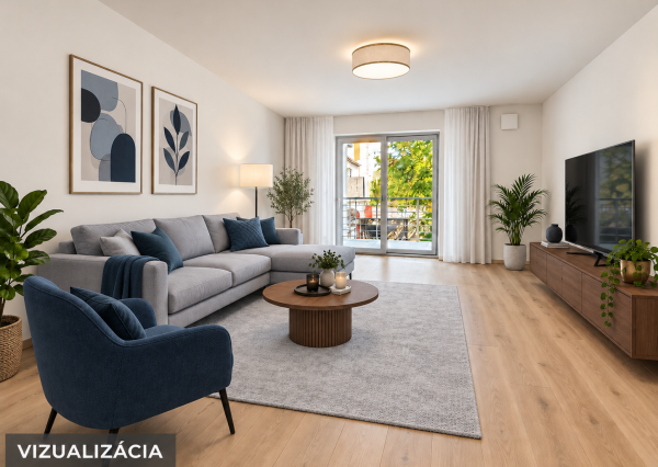 3-izbový byt s lodžiou, 1. poschodie – White Square Komárno
