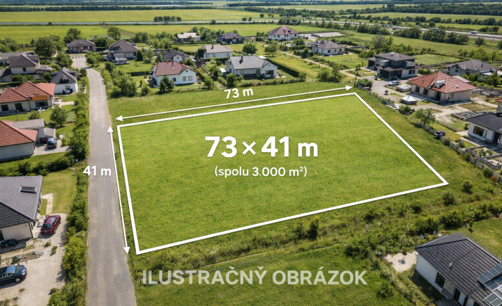 Takmer 3 000 m² stavebného pozemku na výstavbu, Hadovce.