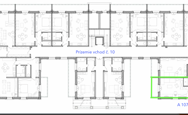 2-izbový byt s terasou v novostavbe Danubia Residence (A107), Komárno – 47,46 m² - fotografia 11
