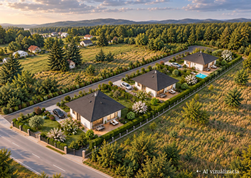 Pozemok 4 344 m² od cesty až k lesu – Marcelová